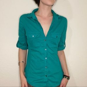 Teal James Perse Button Up